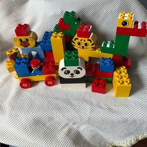 Vintage 1996 Lego duplo Tiger set #1784  &  Monkey happy bithday #2321 + panda